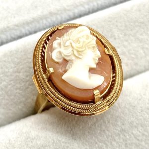 K18 18金 カメオリング 指輪
