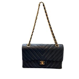 CHANEL シャネル マトラッセ Vステッチ ダブルチェーン ショルダーバッグ