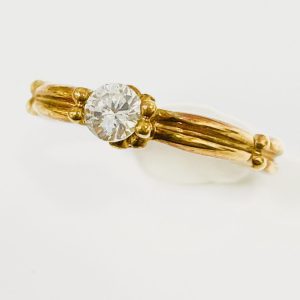 K18リングダイヤモンド0.22ct