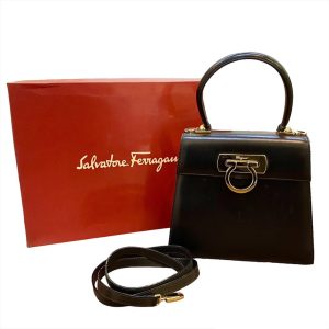 Salvatore Ferragamo ガンチーニ スクエア型 2Wayバッグ BX-212193
