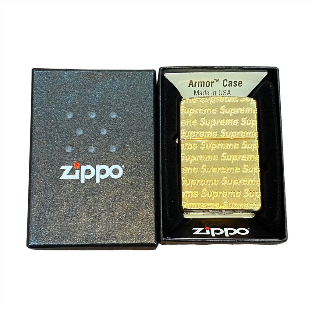 ZIPPO Supreme リピートロゴ ゴールドカラー ライター