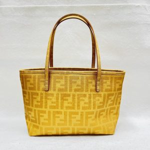 FENDI フェンディ キャンパス×レザー トートバッグ
