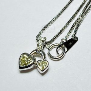 Pt850 ダイヤモンド0.345ct メレ0.05ct ネックレス