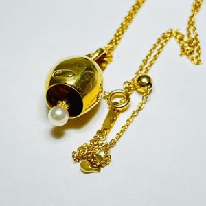 K18/18金 真珠付き ネックレス