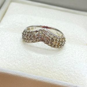 K18WG メレダイヤ リング