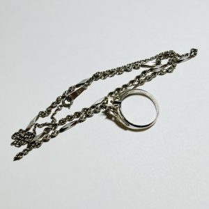 Pt850 Pt900 リング ネックレス