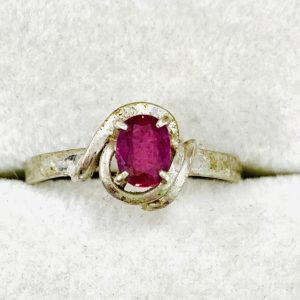 K14WG ルビー付きリング