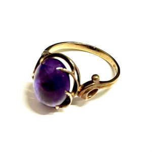 K18 18金 アメジスト付きリング