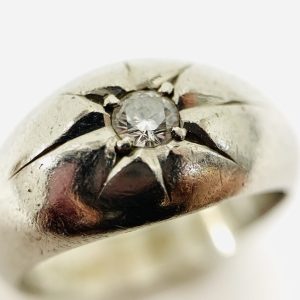 K18WG メレダイヤ0.12ct付リング