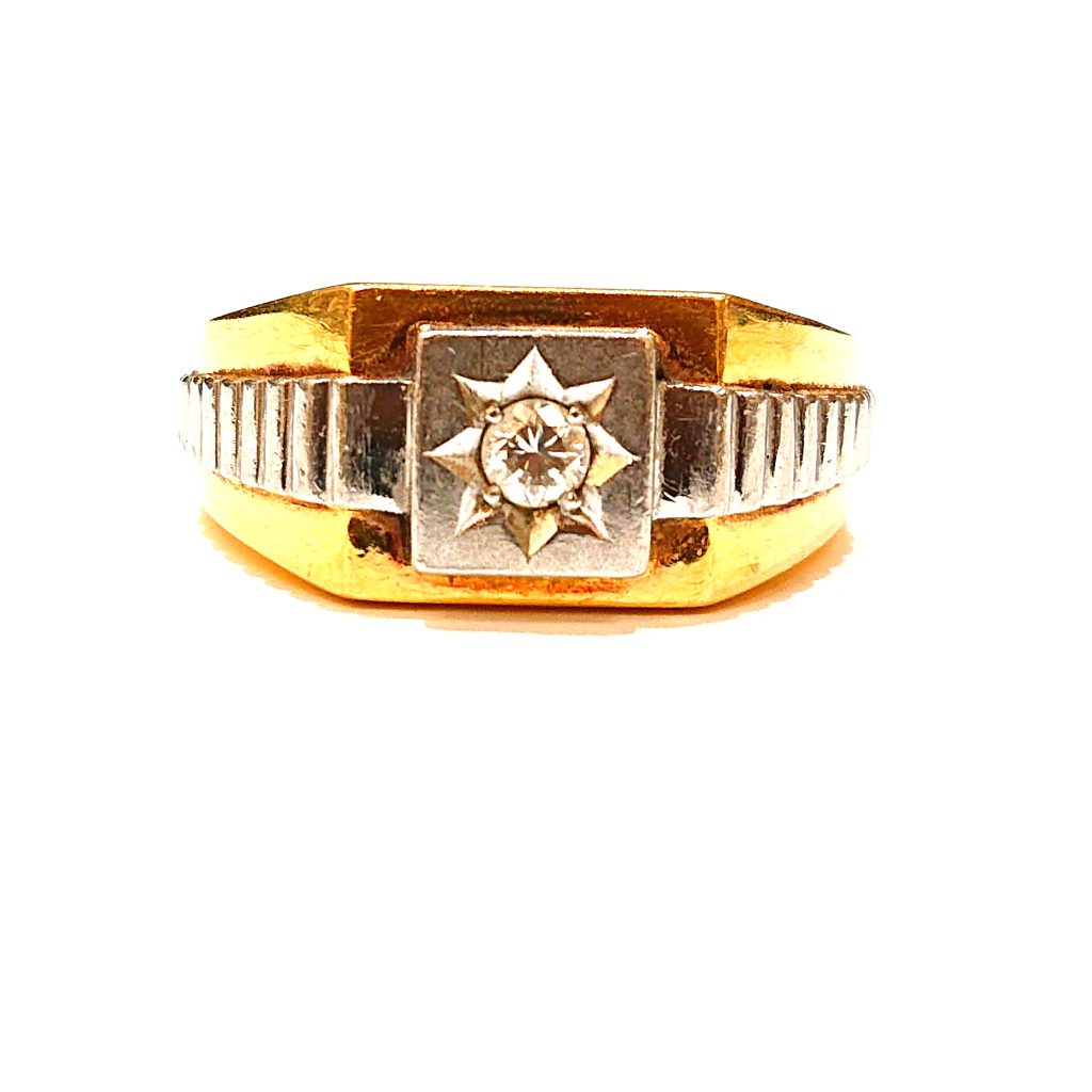 K18/Pt900 ダイヤモンド 0.13ct デザインリングの買取実績 | 買取専門  