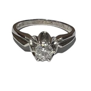 Pt900　0.45ct　ダイヤモンド付きリング　