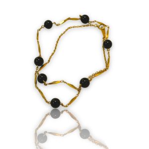 K18 オニキス デザイン ネックレス