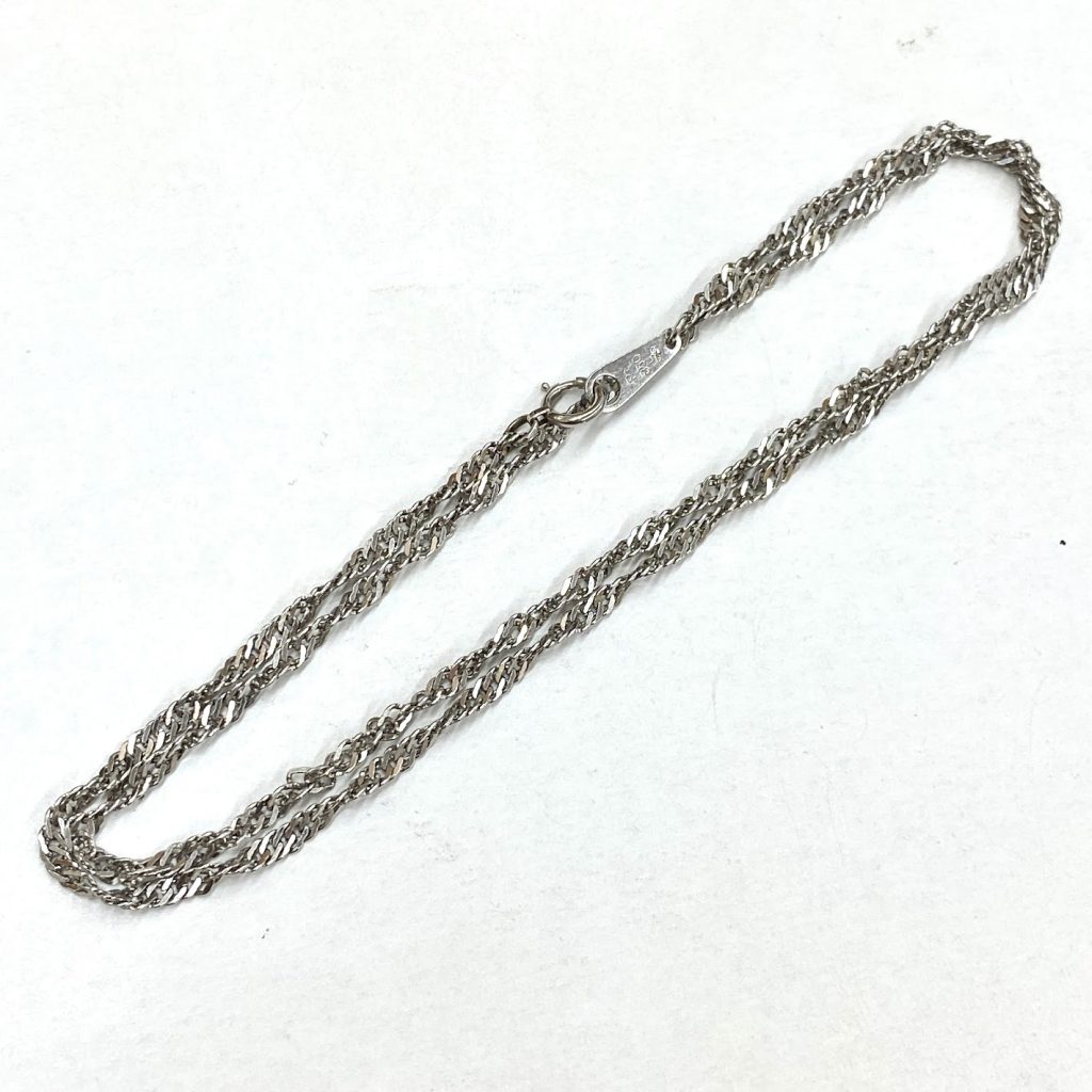 pt850 プラチナネックレス 「鑑定済」 刻印あり ボールチェーン 