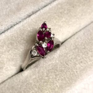 Pt900 プラチナ900 ルビーリング 指輪