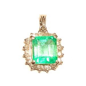 Pt900 プラチナ900 エメラルド2.34ct ダイヤ0.50ct ペンダントトップ