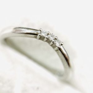 Pt950 0.02ct メレダイヤモンド付きリング