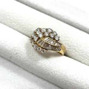 K18 2.24ctメレダイヤ付きリング