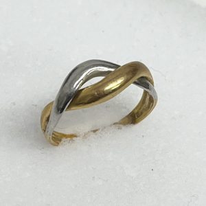 K18/Pt900 コンビ リング