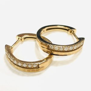 K18 メレダイヤ0.13ct付 ピアス