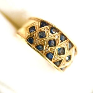 K18 リング サファイア メレダイヤ アクセサリー