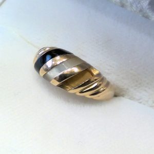 K18 トルマリン付きリング