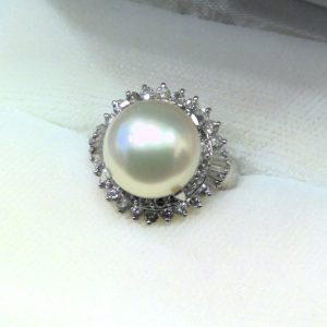 Pt900 パール付リング