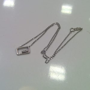 Pt850トップ付きネックレス