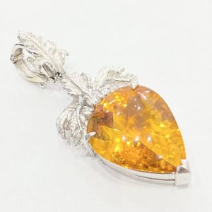 Pt900 トップ シトリン 12.02ct