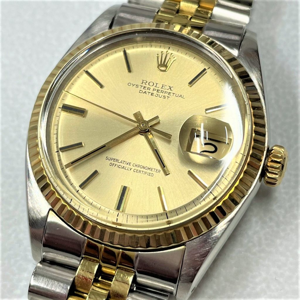 ROLEX ロレックス ヴィンテージ デイトジャスト コンビ 10Pダイヤ 16233G メンズ 本物 要修理 ジャンク 1円～ 売り切ります ROLEX]ロレックス デイトジャスト Ref.1601 [1969年 ヴィンテージ