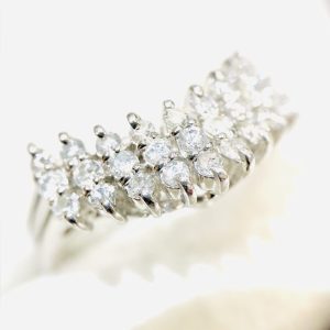 Pt900 メレダイヤリング 0.5ct