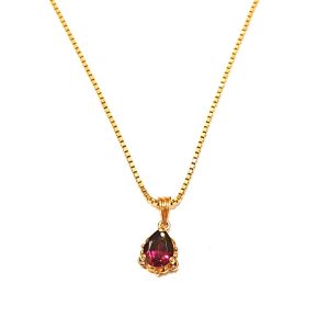 K18 ガーネット 1.8ct ネックレス