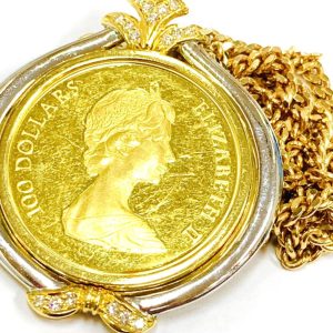 K24 K18 エリザベス金貨 海外コイン ペンダントトップアクセサリーおまとめ