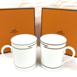 Hermès エルメス リズム グリーン レッド ペアマグカップ