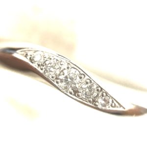 Pt900 リング メレダイヤ