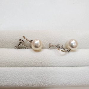 パール イヤリング プラチナ 真珠 Pt900 金 ジュエリー 宝石