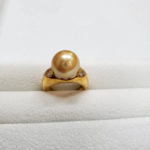 パール リング K18 金 真珠 ジュエリー 宝石 貴金属