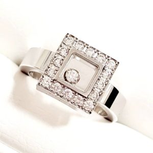 Chopard ショパール K18WG ハッピーダイヤモンドリング