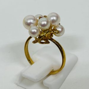 K18 パール付きリング