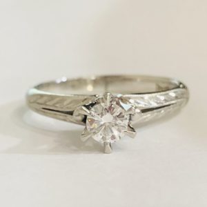 Pt900 リング ダイヤモンド0.2ct 0.04ct