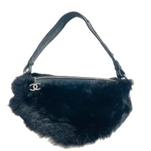 CHANEL シャネル ラクーンファー キャビアスキン ワンショルダー バッグ