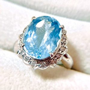 Pt900  アクアマリンリング