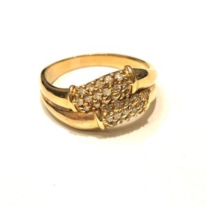 K18 18金 メレダイヤ リング