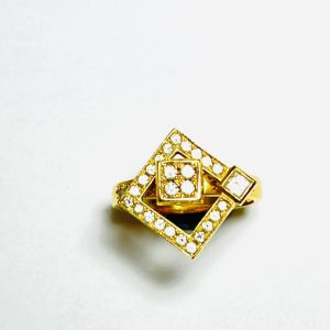 K18/18金 メレダイヤ付き リング 指輪