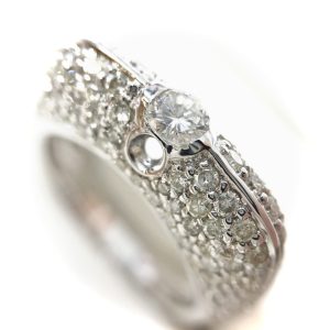 K18WG メレダイヤ リング