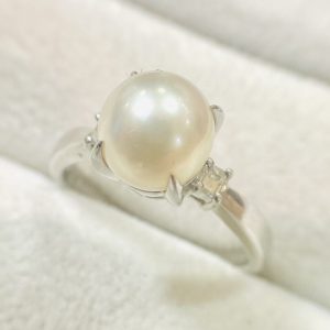 Pt850 (プラチナ) パールリング