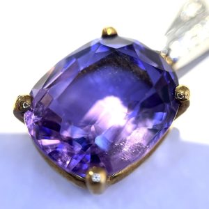 Pt900/K18 プラチナ900/18金 アメジストコンビネックレス 7ct