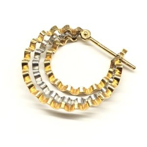 K18 Pt900 コンビ ハーフ ピアス