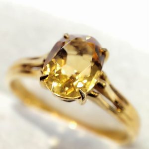 K18 18金 シトリンリング