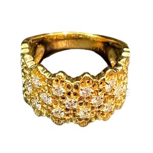 K18　メレダイヤ付き　リング