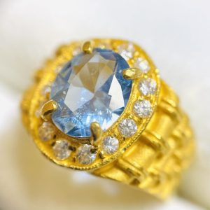 ブルートパーズ K24 24金リング